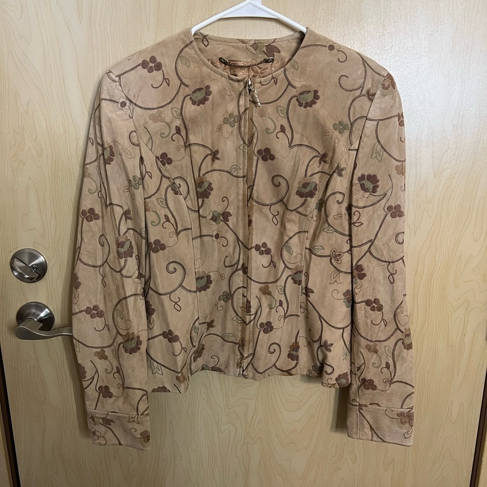 Escada goat suede leather jacket